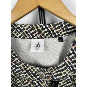 CAbi Cliffside Moto Jacket Abstract Multicolor Full Asymmetric Zip 5099 Size‎ M thumbnail 4