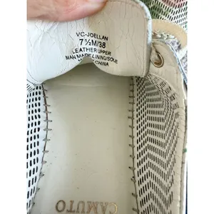 Vince Camuto Floral Perforated Leather Espadrille Platform Sneakers‎ White 7.5 thumbnail 6