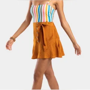 Harper Heritage Burnt Orange Mini Skirt Size‎ Medium thumbnail 2