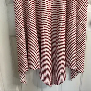 Anthropologie Maeve Caleta Handkerchief Red Stripe Strapless Dress XL New thumbnail 7