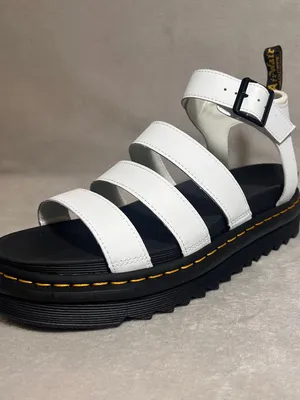 Dr. Martens Blaire White Sandals Women Sz 10 Leather Buckle Strappy Fit Summer thumbnail 10