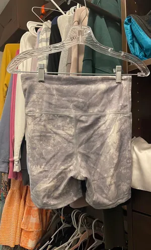 Grey And White Mono B Biker Shorts thumbnail 3