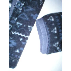 Womens NWT $60 New Free Country Micro Fleece Jacket Black Gray White S Warm thumbnail 5