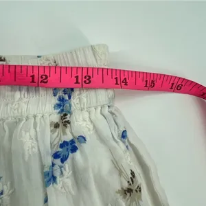 LoveShackFancy Becca Skirt brillant blue floral print sz‎ M thumbnail 7