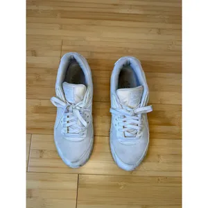Nike Air Max 90 Sneakers Lace Up Triple White Performance Running Women's Size 9 thumbnail 6