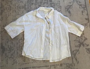 H&M Casual White Button Down Shirt thumbnail 1