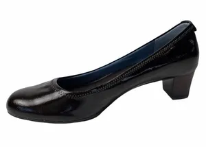 Rockport Shoes Women 9 Brown Leather Dynamic Suspension Wooden Heel Pumps Career thumbnail 1
