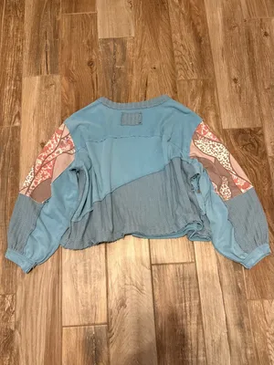 POL Peace and Love Long Sleeve Peace Emblem Terry Top thumbnail 4