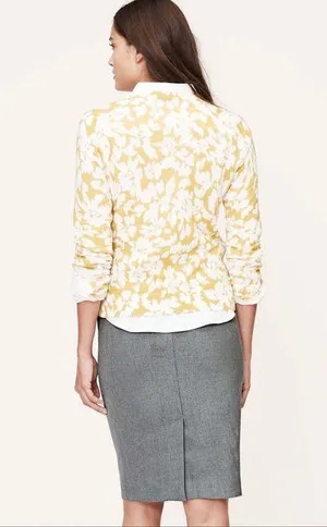 Loft Floral Print Cardigan thumbnail 2