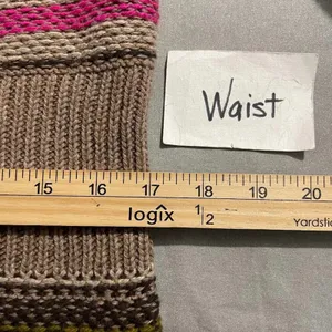 Old Navy Y2K Sweater Size Medium Striped Short Sleeve Lambswool Button Cardigan thumbnail 9