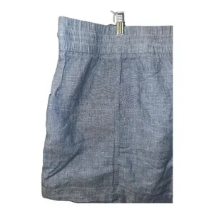 Athleta Cabo Blue Linen Shorts,‎ Size 24 thumbnail 3