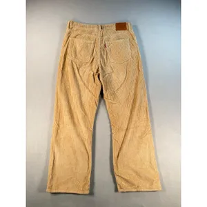 Levis Premium Ribcage Straight Ankle Corduroy Pants Tan Beige Womens 31 thumbnail 2