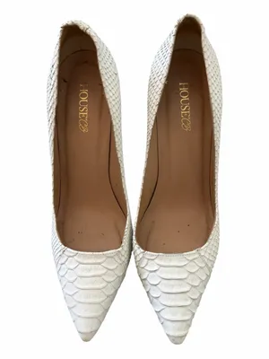 House of CB White Python Pointy Pumps Women’s 39 / 8.5 thumbnail 2