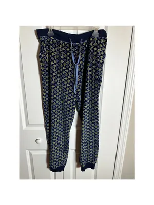 Cuddl Duds Pajamas Set L Blue Yellow Ultra Plush Velvet Fleece thumbnail 3