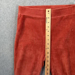 Aerie Corduroy Flare Pants Women's Small Short Burnt Orange Pull On Stretch thumbnail 6