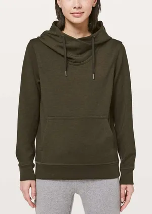 Lululemon | City Sleek‎ Pullover Athletic Hoodie in Dark Olive thumbnail 1