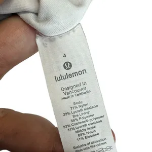 Lululemon‎ Women’s Size 4 Longline Energy Bra White Strappy Gym Yoga Sports Bra thumbnail 5