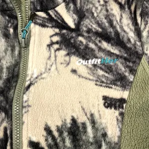 CABELA'S Colorblock Fleece Jacket Women M Green Full Zip Outdoor Camping Travel thumbnail 8