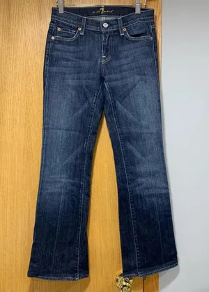 7 For All Mankind Dark Blue Bootcut Jeans - Size 26 thumbnail 1