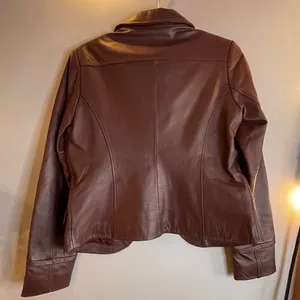 Vintage Philippe Adec leather jacket Size 8 thumbnail 2