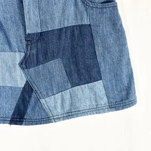 Gianni Bini Medium‎ Mini Skirt Blue Denim Patchwork Y2K Boho Pockets Womens 120 thumbnail 5