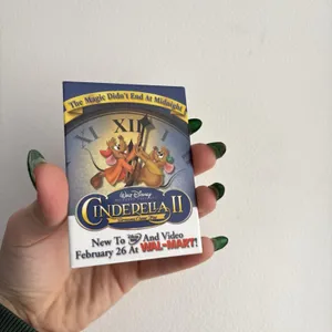 Vintage Cinderella 2 Movie‎ Promo Pin Brooch Button Disney Y2K Blue Walmart thumbnail 2