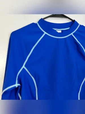 NWT Fabletics Yasmin Long Sleeve Cropped Mock Neck Royal Blue Actviwear Top XL thumbnail 4