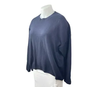 Parke Womens Navy Blue Wool Cashmere Long Sleeve Crew Neck Sweater Top Size L/XL thumbnail 2