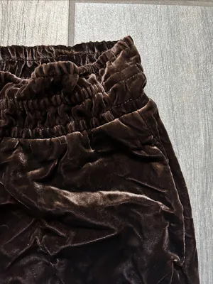 Anthropologie Brown Velvet Wide-Leg Pants thumbnail 3