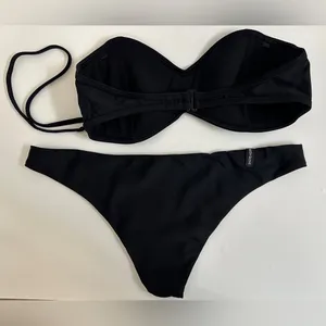 Body Glove Smoothies Convertible Bandeau Bikini Set - Black - S thumbnail 11