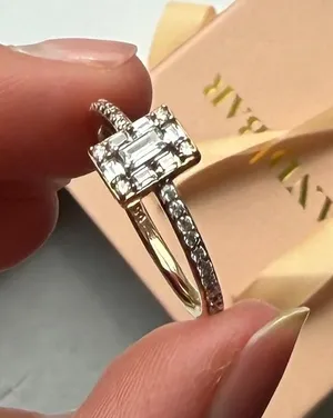 Pandora rose gold Ring with Clear Stones thumbnail 1