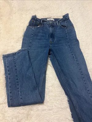 Abercrombie & Fitch Dark Blue Straight-Leg Women’s Jeans thumbnail 4