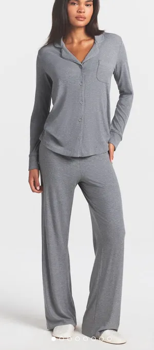 Skims Heather Grey Soft Lounge Sleep Set thumbnail 1
