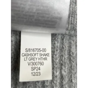 Gap CashSoft Wide Leg Ribbed Knit Pull-On Pants Light Grey Heather Medium NWT thumbnail 12