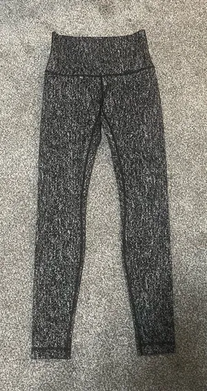Black and Gray High-Waisted Leggings thumbnail 1