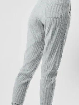 Alo Yoga Gray Ribbed Sweatpants thumbnail 3
