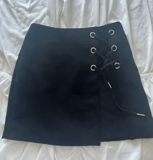 H&M Black Suede Skirt thumbnail 1
