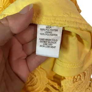 Lulus‎ Yellow Love Poem Floral Crochet Lace Halter Sleeveless Dress Size Medium thumbnail 6