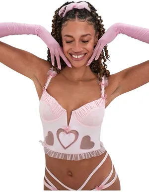 NWT For Love and Lemons Heart Bustier Size Small thumbnail 3