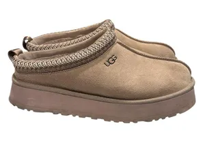 UGG Tazz Mustard Seed Size 12 Platform Slippers - Beige Pre-Owned thumbnail 1