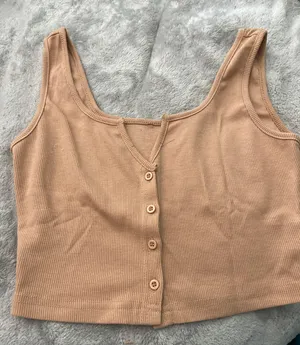 Urban Outfitters Button Up Rib Nit Cropped Tank thumbnail 1