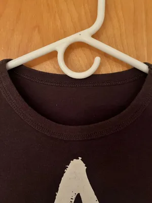 Dark Gray Tee with White Star Graphic Black thumbnail 4