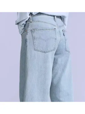 New Levi's 25x31 Blue Label Women's Drop Barrel Jeans Aqua Marine Japanese thumbnail 2