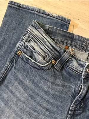 Miss Me Blue Denim Bootcut Jeans with Embellished Wing Pockets Size 29 thumbnail 9