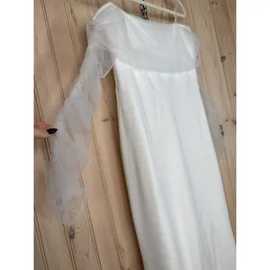 Lulus Beautifully Beloved White Mesh Off-the-Shoulder Maxi Dress Elegant Medium thumbnail 5