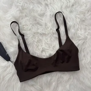 Nike Skims Matte Micro Scoop Bra Dark Sepia Size XS thumbnail 3
