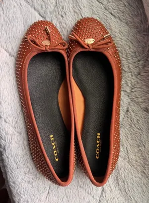 brown coach ballet flats thumbnail 1