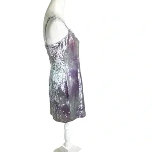 NWT Lulus Whatever Forever Tie Dye Crushed Velvet Bodycon Dress Lavender Size M thumbnail 7