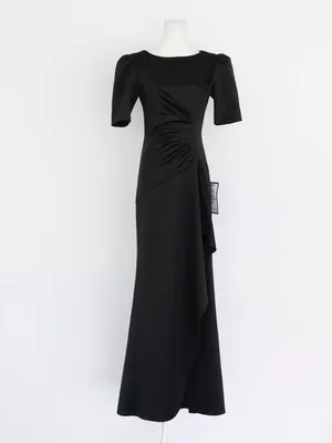 Xscape - ruffle puff-sleeve evening gown thumbnail 2