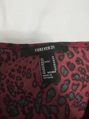 Forever 21 Maroon Leopard Top thumbnail 3